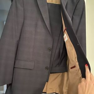 IZOD Navy Plaid Suit